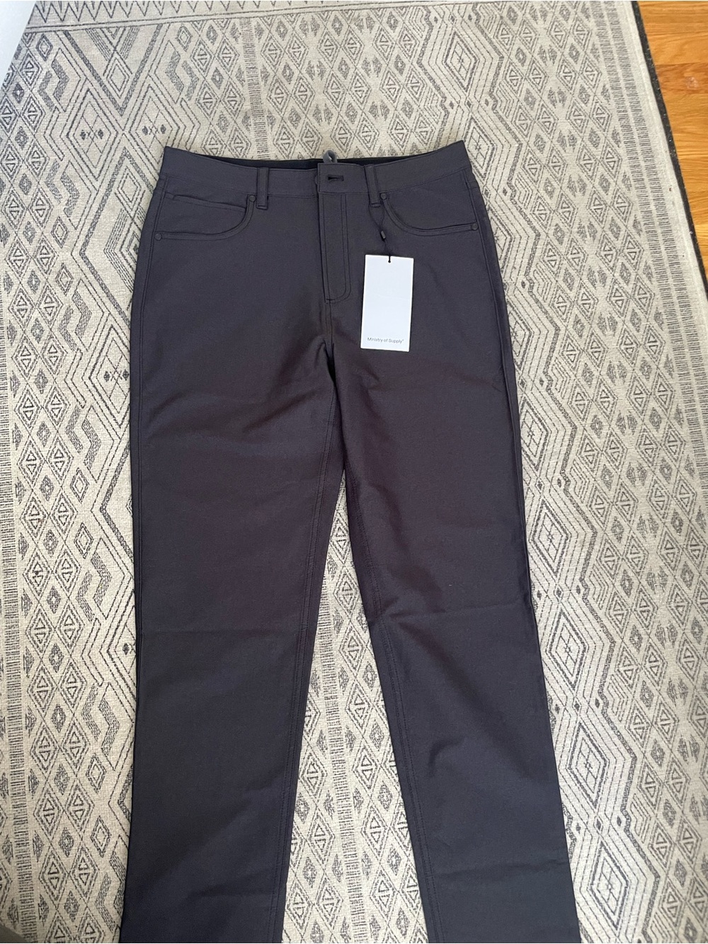 Ministry of Supply Black Straight Leg Pants